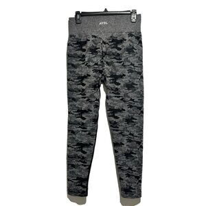AYBL Women's Motion Seamless Compression Leggings XL Gray Camo High Rise Pull On